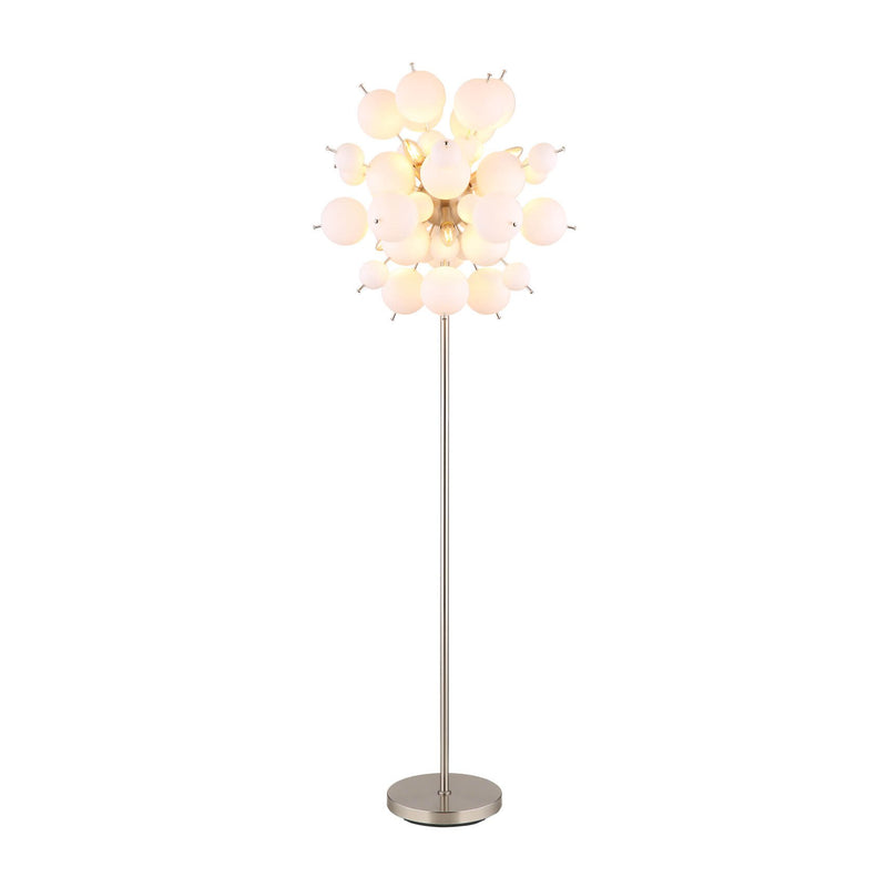 Lampadaire Udo nickel satiné