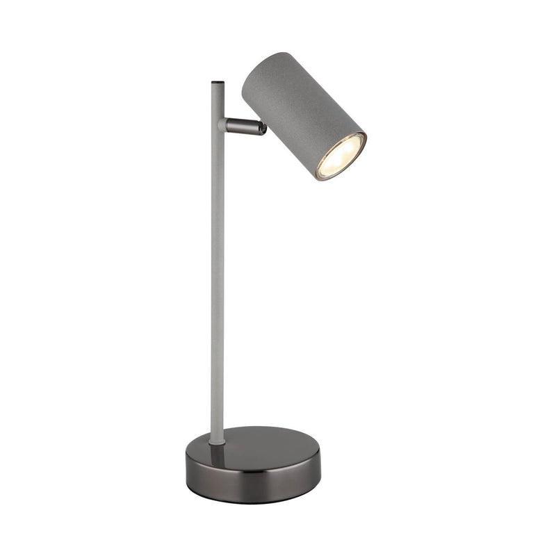 Lampe à poser Robby noire et chromée