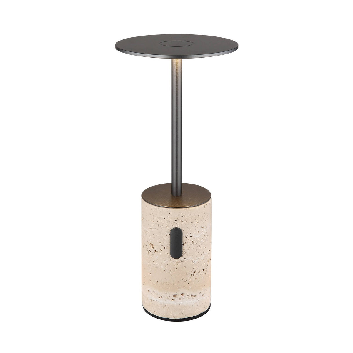 Lampe à poser Travertin grise, H 27,6 cm