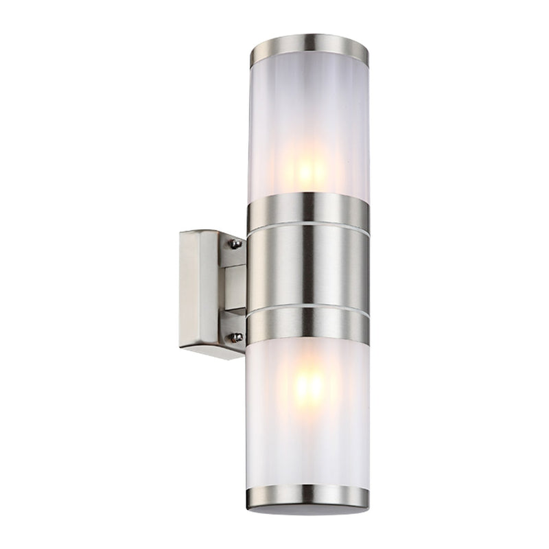 Applique extérieure Xeloo inox, H 37 cm
