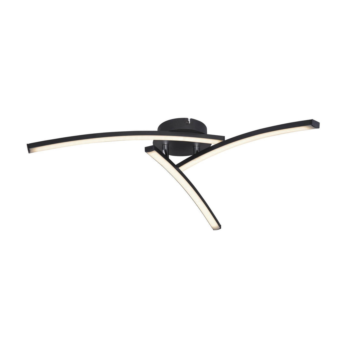 Plafonnier Tansy I noir mat, Ø 60 cm