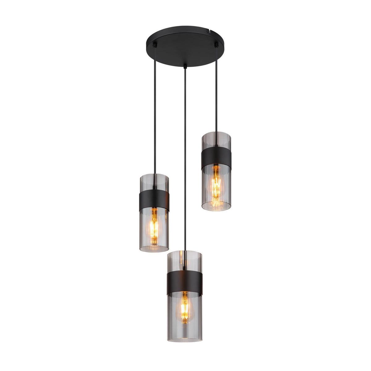 Suspension Scarfina noire mat (15718-3)
