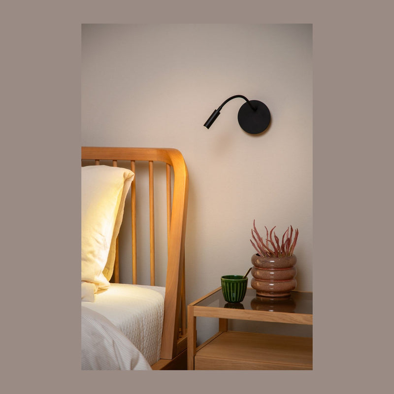 Applique murale Jolijn noire, Ø 11 cm