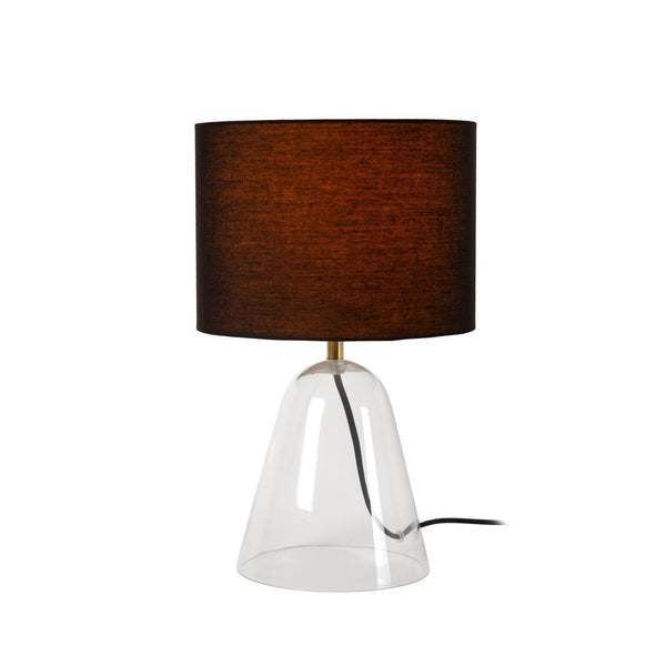 Lampe à poser Campana transparente, tissu, H 36,5 cm