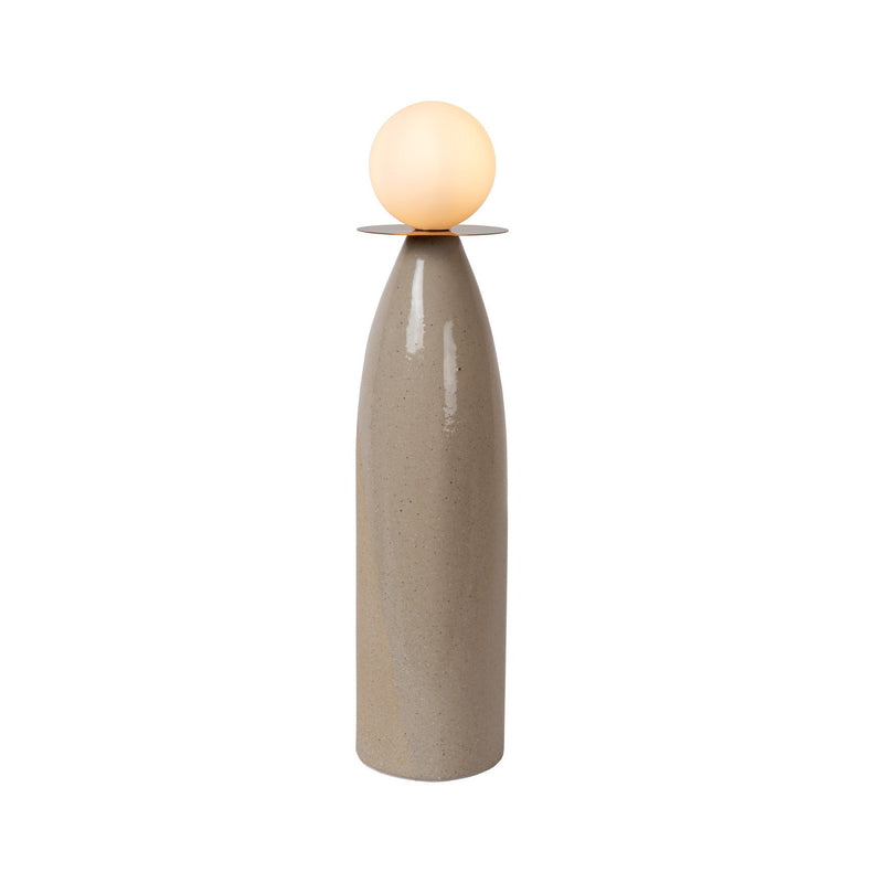 Lampe à poser Figaro grise, verre, H 53,5 cm