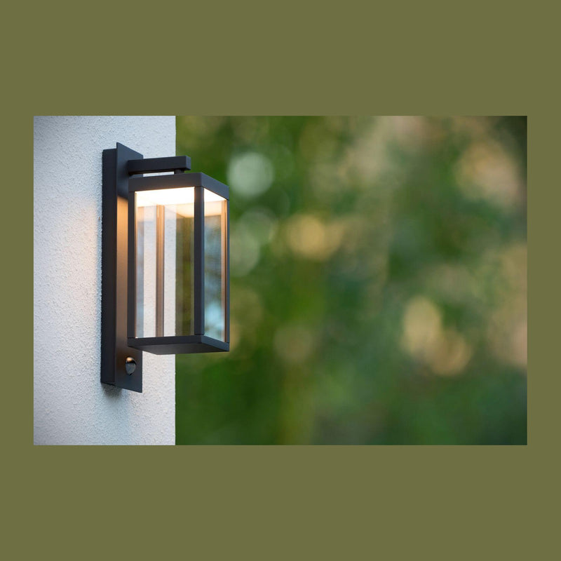 Applique extérieure Clairette anthracite, verre