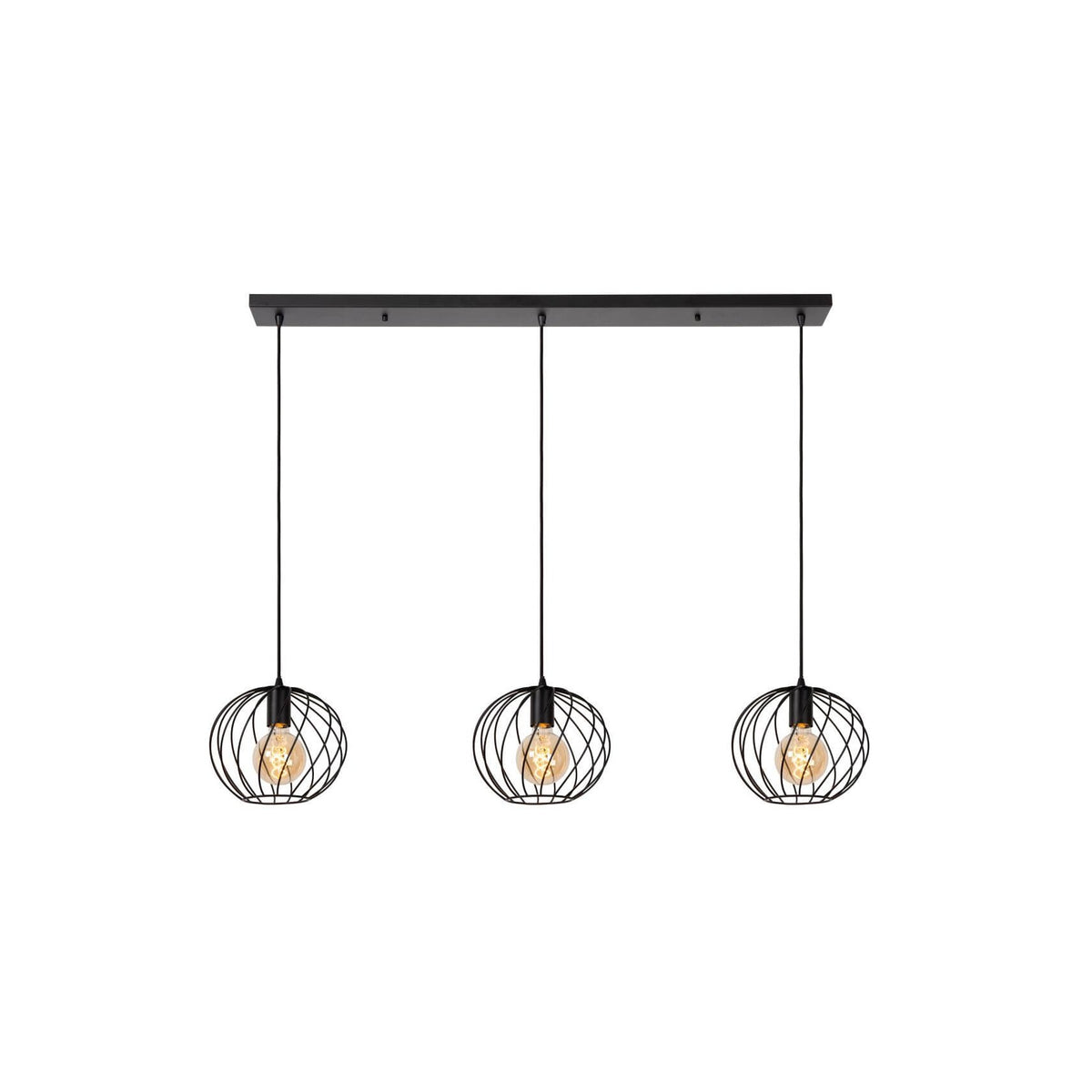 Suspension Danza 3 lumières noire (21428/03/30)
