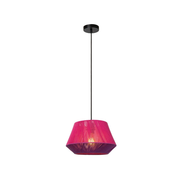 Suspension Jessica rose et noire, coton