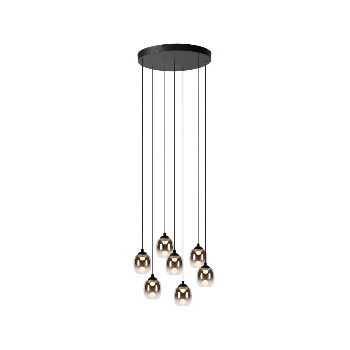 Suspension Tamino noire, verre