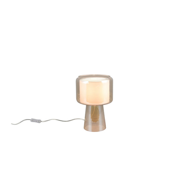 Lampe à poser Rocka ambrée, verre