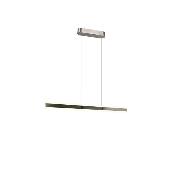 Suspension Arcola nickel satiné, L 115 cm