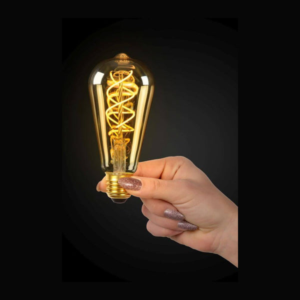 Ampoule LED E27 à filament ambrée, 4 W | Lucide