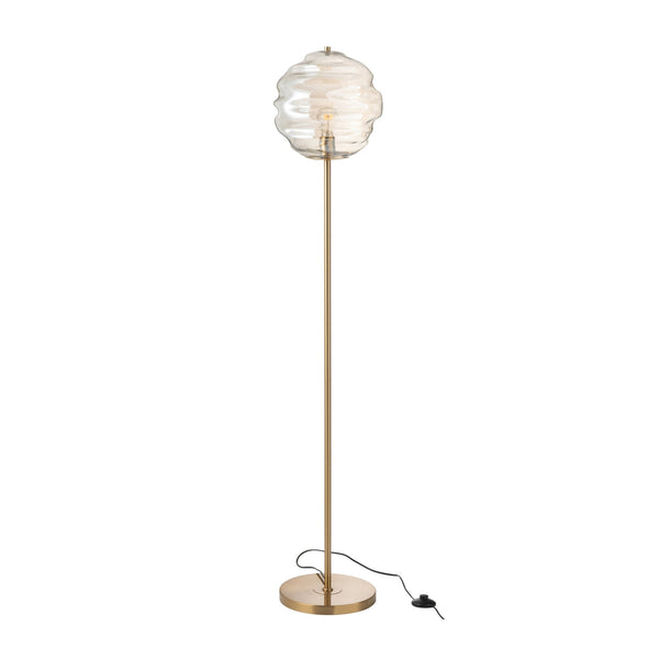 Cognac Glass Floor Lamp