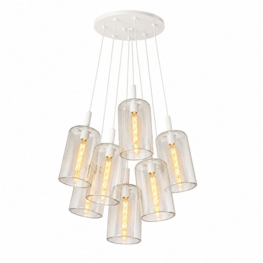 Suspension grappe Cruet 7 lumières, verres Ø 17 cm