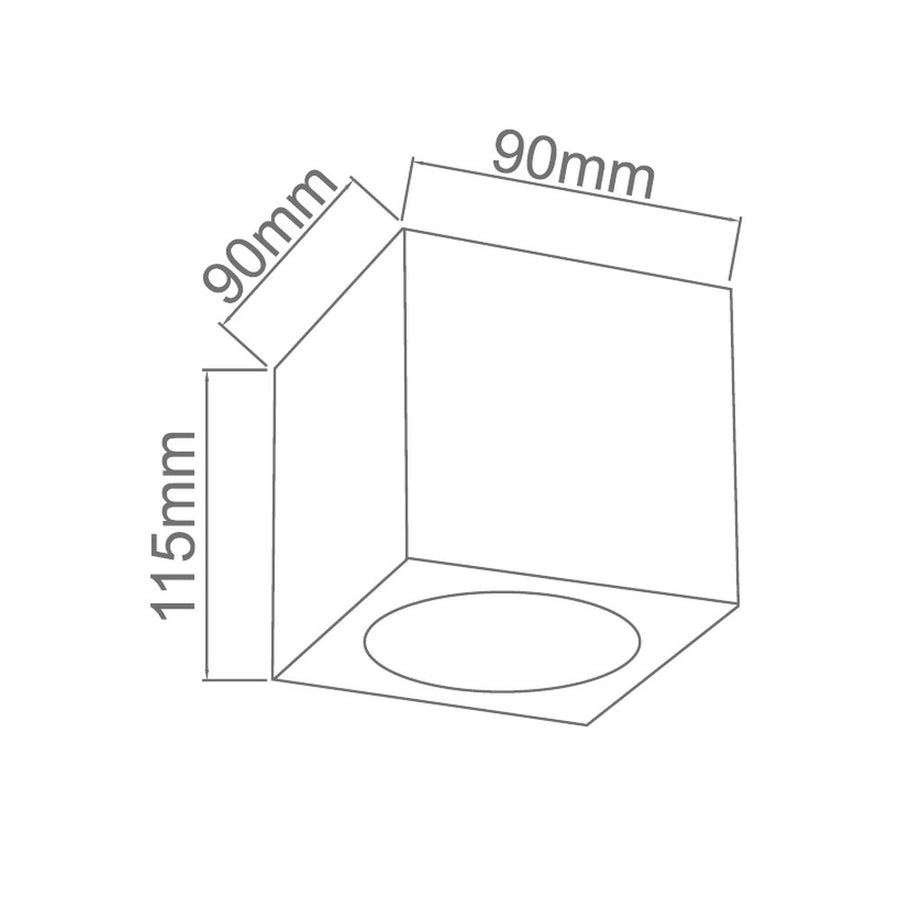 Spot plafond Cubo transparent et doré, cristal
