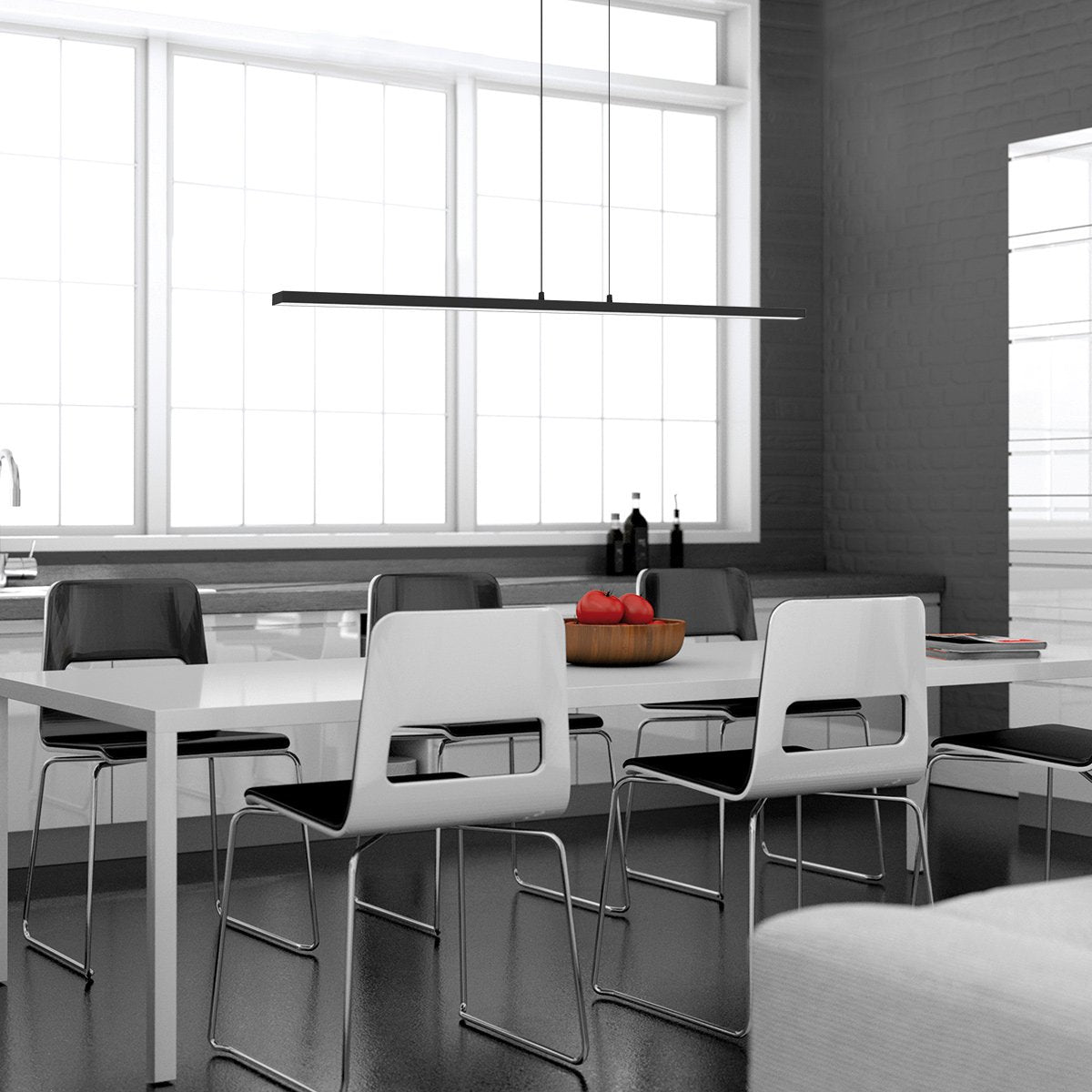 Suspension luminaire Bande noir