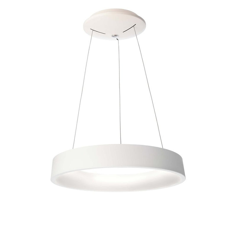 Suspension Sculptoris aluminium et blanche, Ø 60 cm