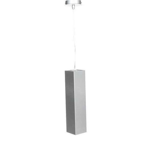 Suspension rectangulaire en aluminium vue de face sur fond blanc