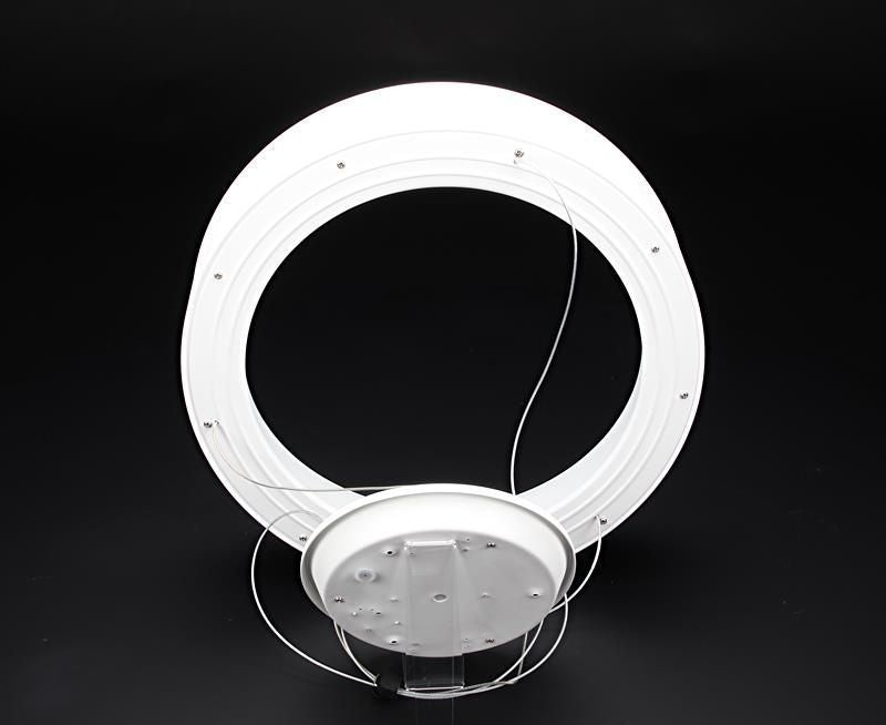 Suspension Sculptoris aluminium et blanche, Ø 45 cm, blanc neutre