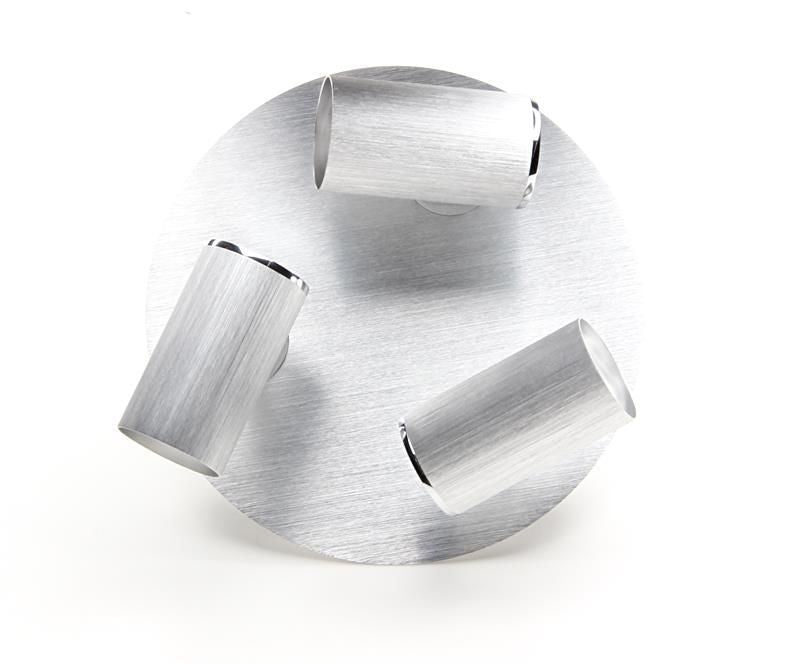 Vue de dessous de la platine ronde et des trois spots cylindriques