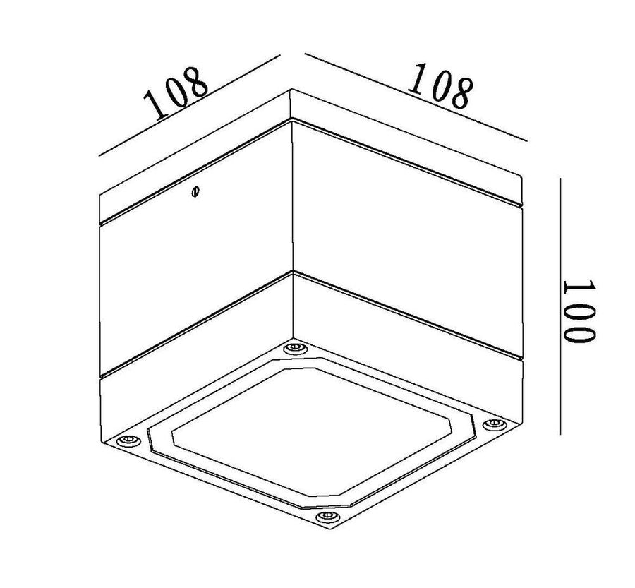 Plafonnier extérieur Mob blanc