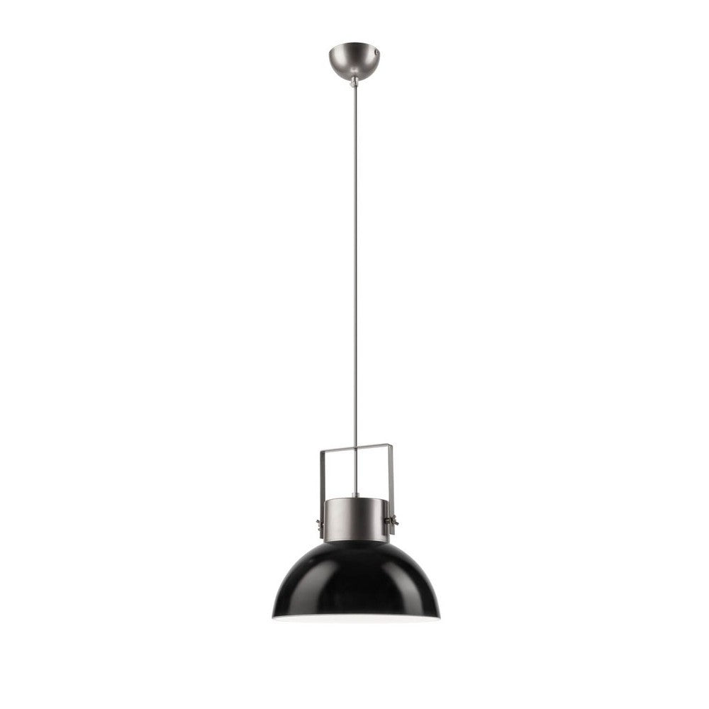 Suspension Industrial-Design grise et noire, verre
