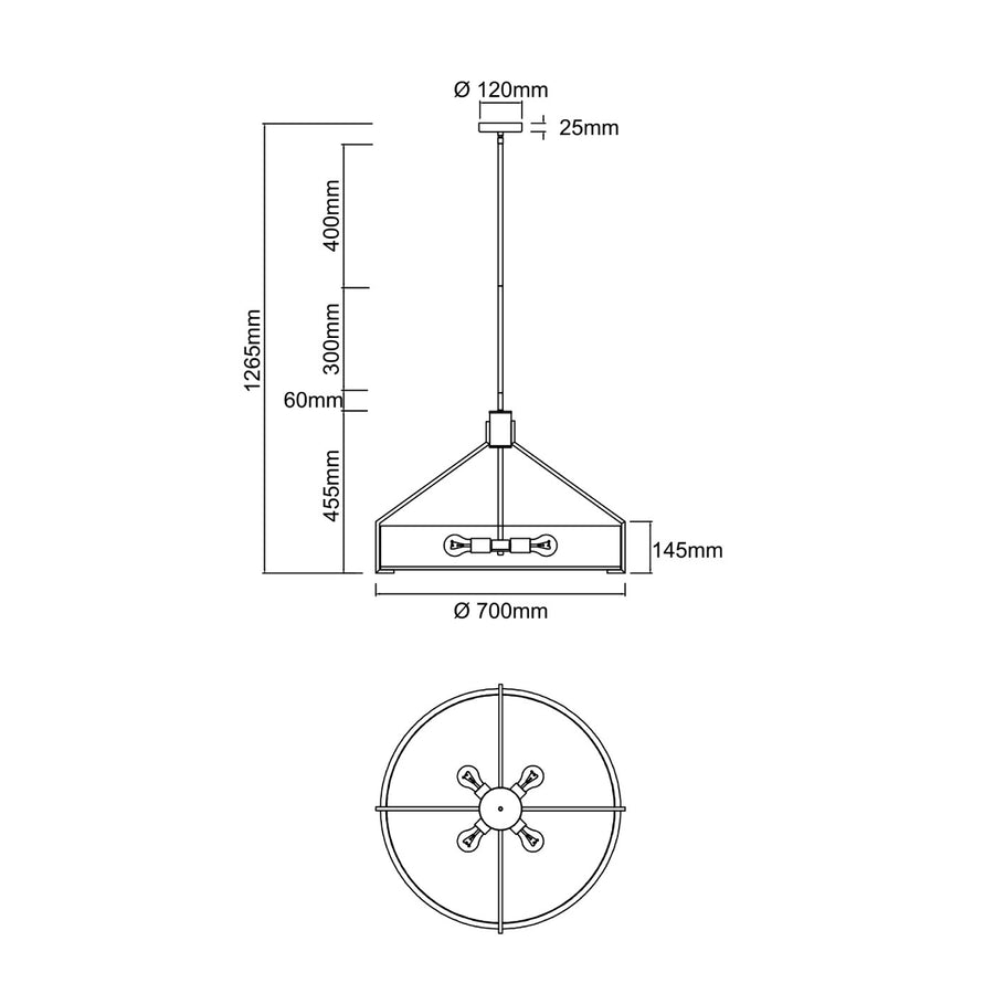 Suspension Doretto 50, verre