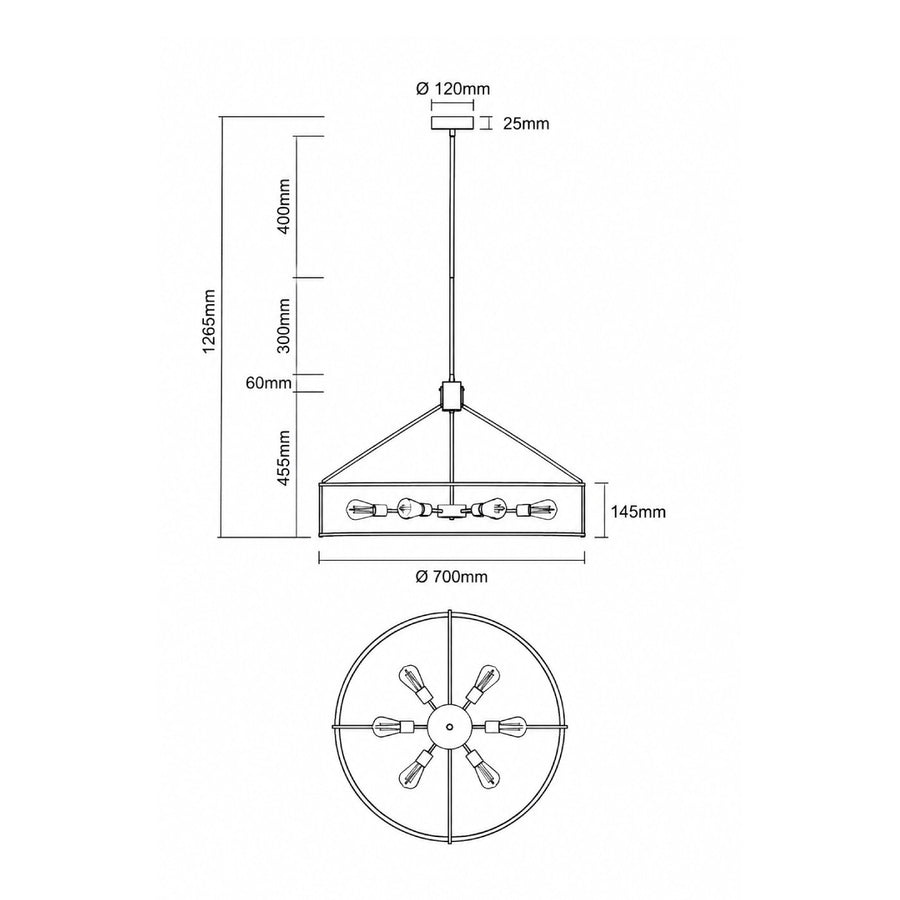 Suspension Doretto 70, verre
