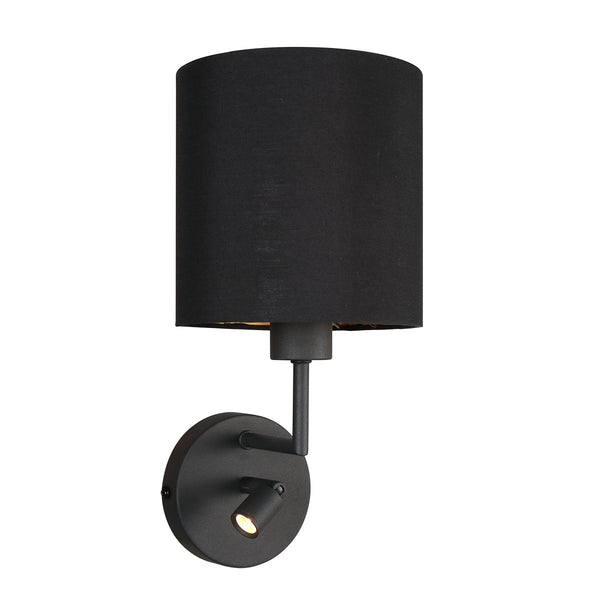Noor black wall lamp