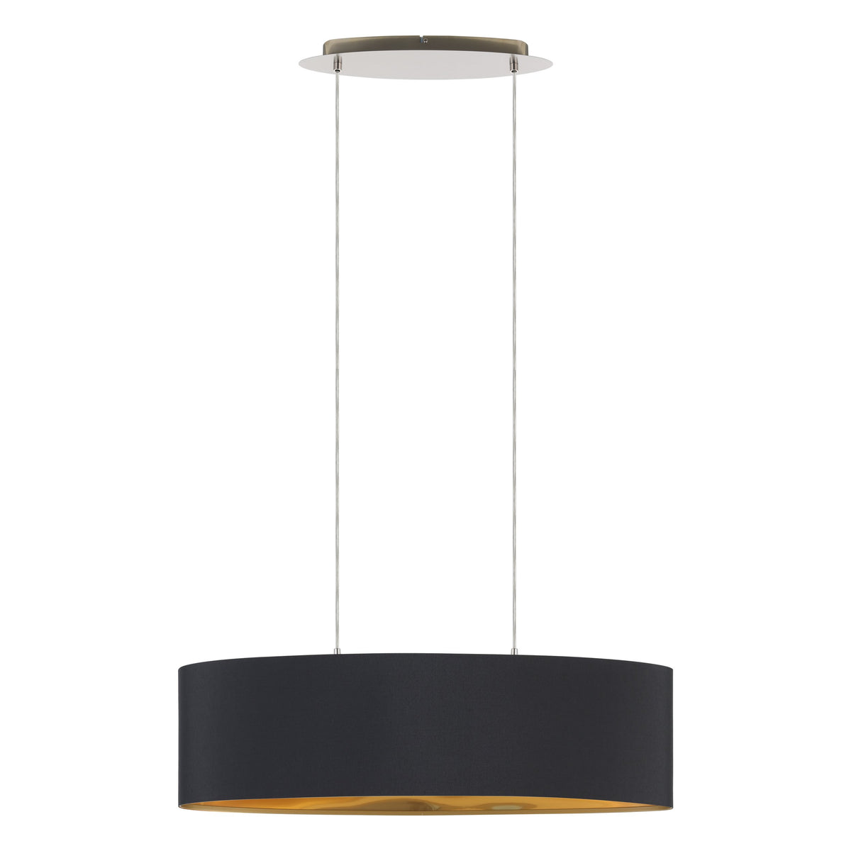 Suspension Maserlo noire et dorée