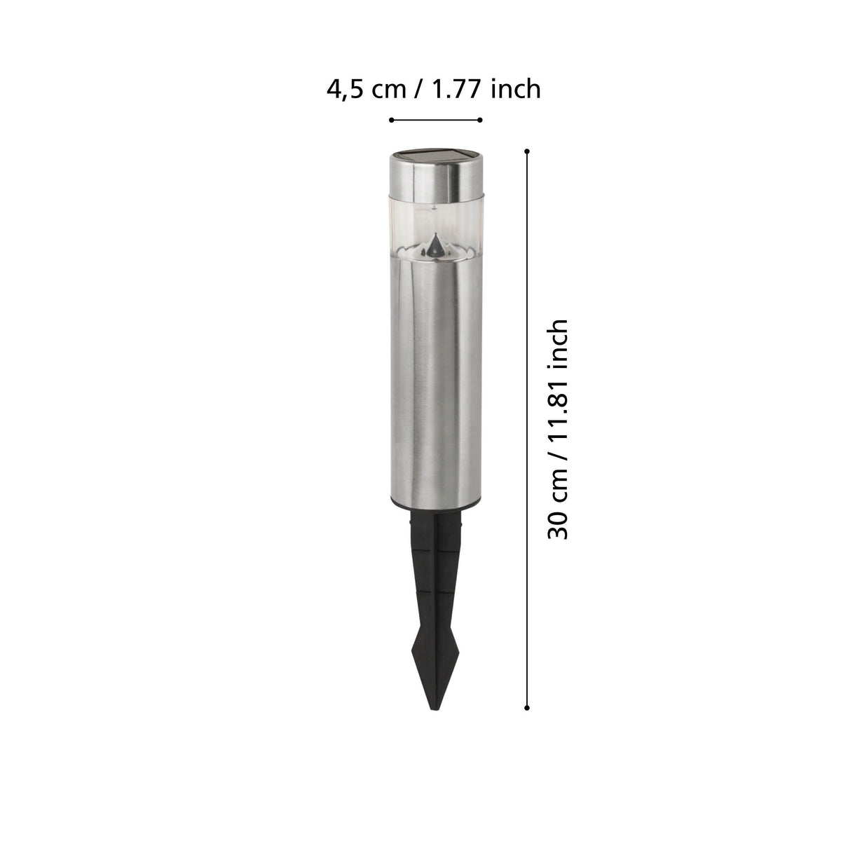 Projecteur extérieur Erdspiess inox et transparent