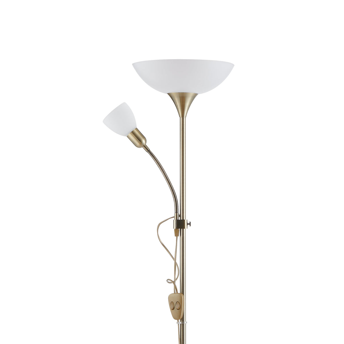 Lampadaire Up 2 blanc, verre
