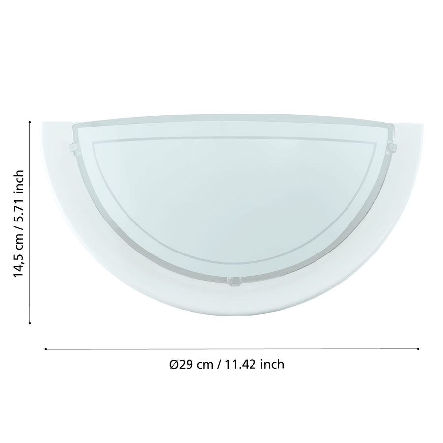 Schéma coté indiquant 14,5 cm de haut et 29 cm de diamètre