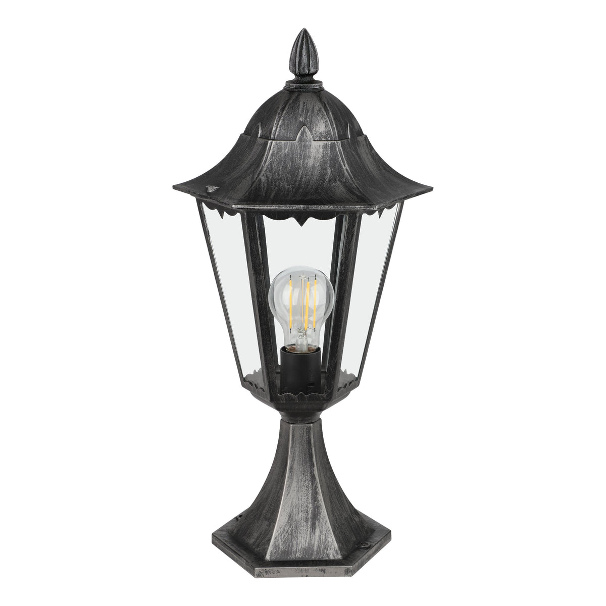 Lampadaire extérieur Navedo noir et argenté, Ø 23 cm (93462)