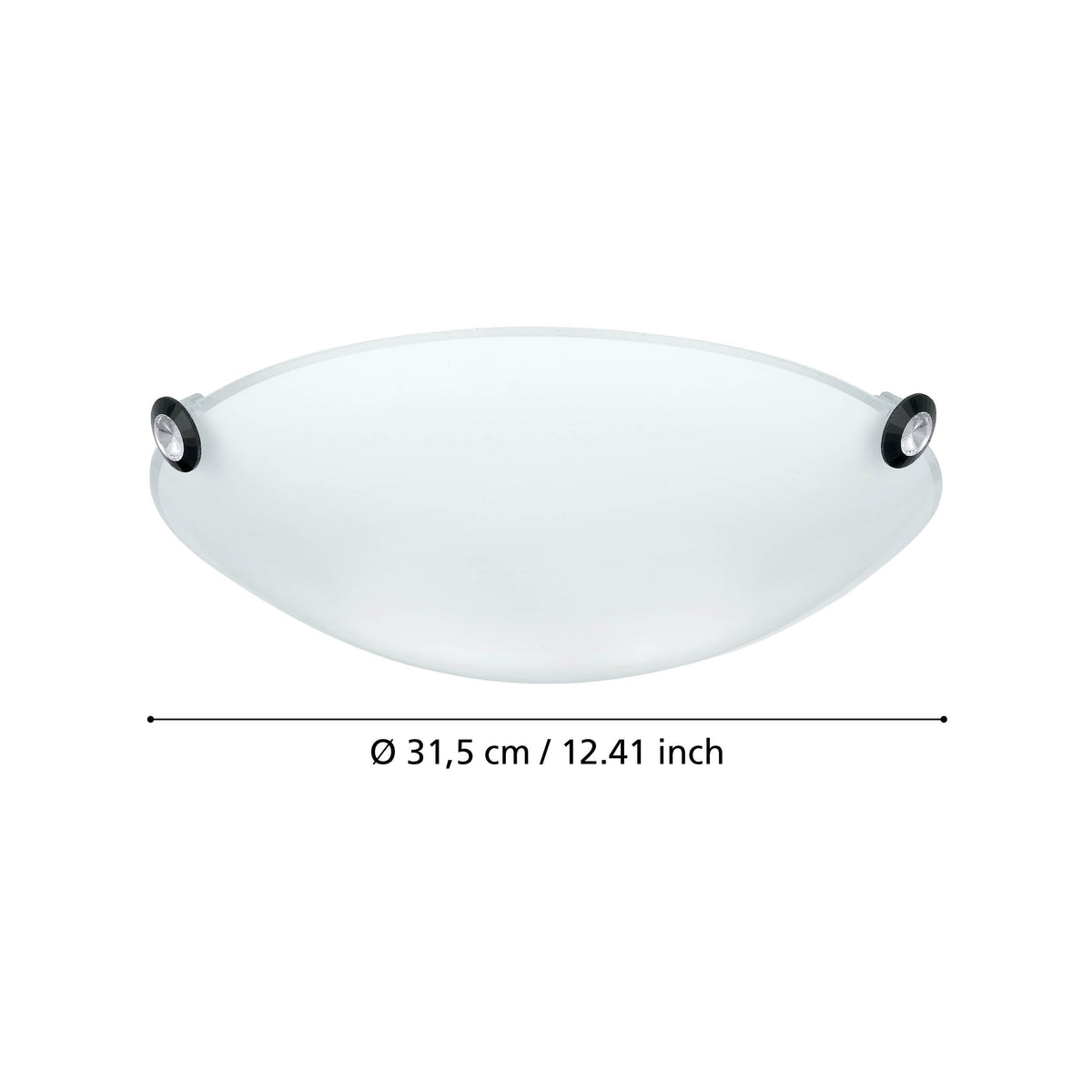 Applique murale Cafiera blanche et noire, verre