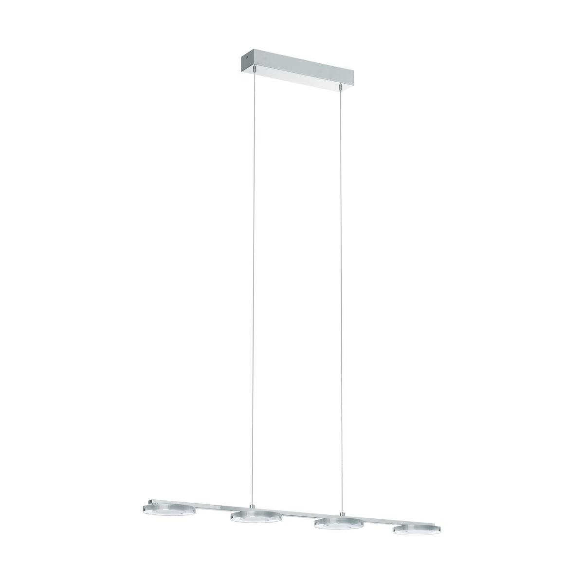 Suspension Cartama chromée et transparente
