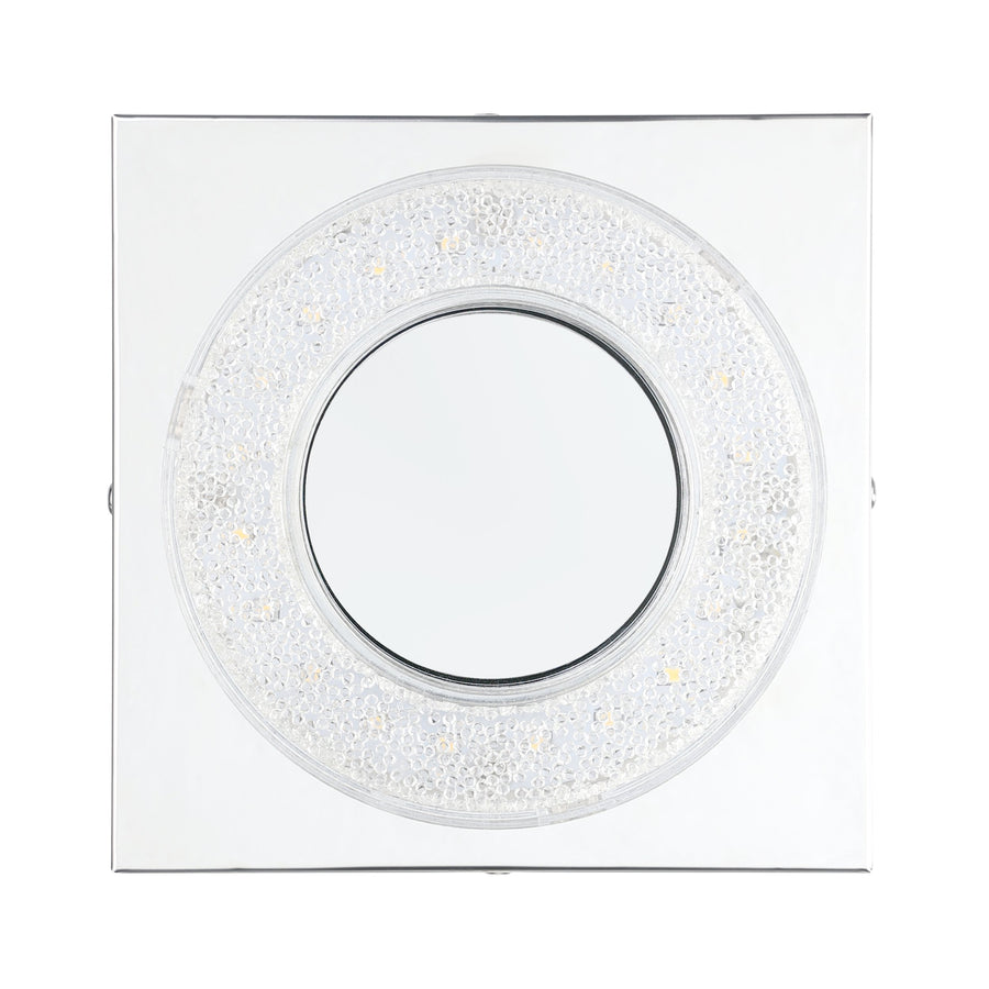 Plafonnier Fradelo chromé, cristal, L 12 cm