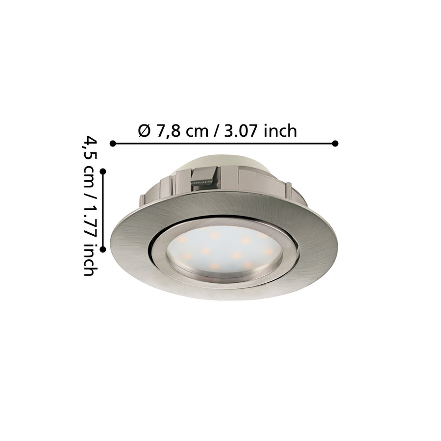 Schéma de dimensions du spot : diamètre 7,8 cm et hauteur 4,5 cm.