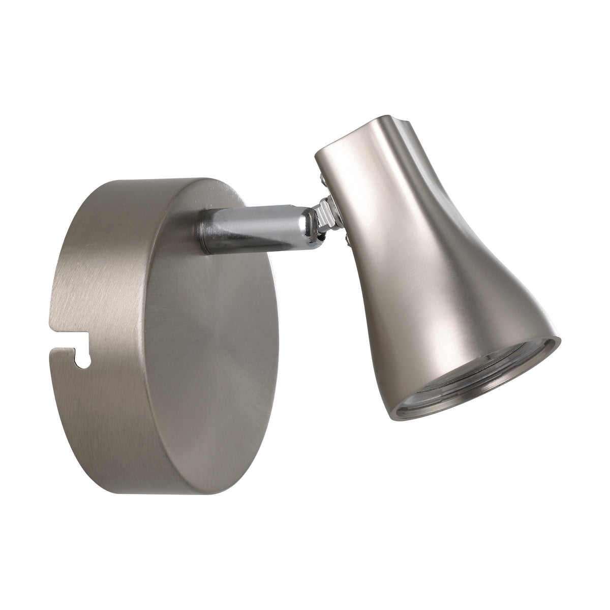 Spot Tiberio 1 nickel satiné, Ø 8 cm