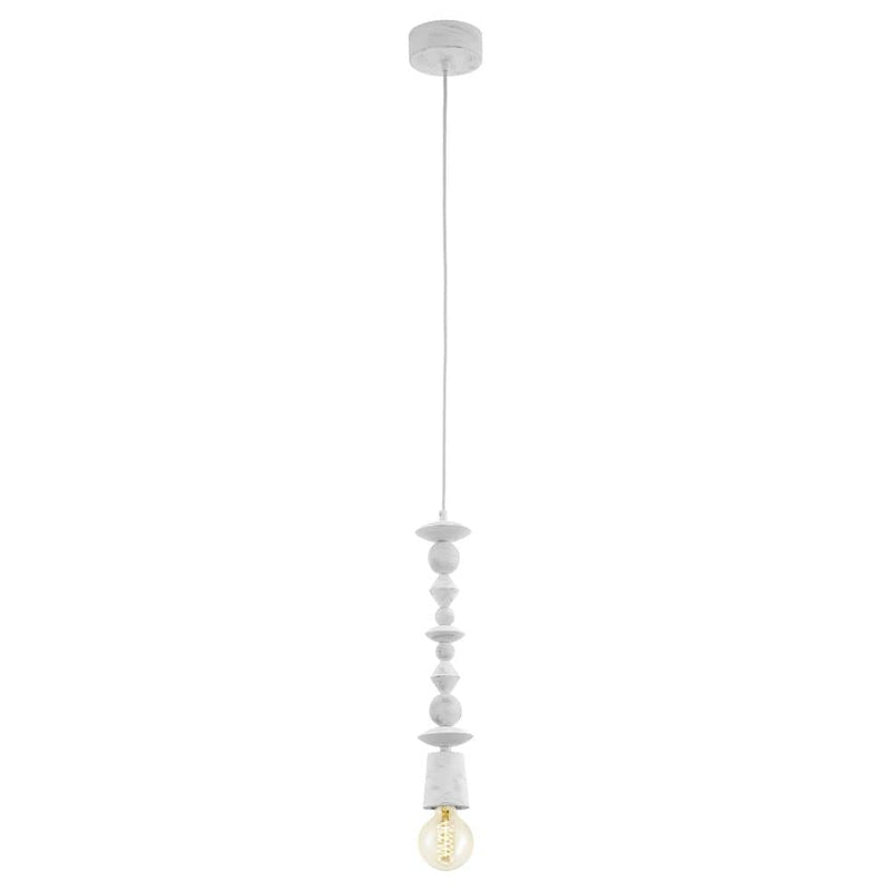 Suspension Avoltri bois et blanche (49371)