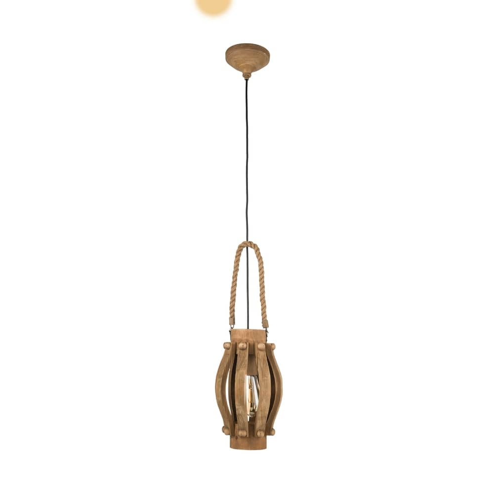 Suspension Kinross marron, bois (49725)