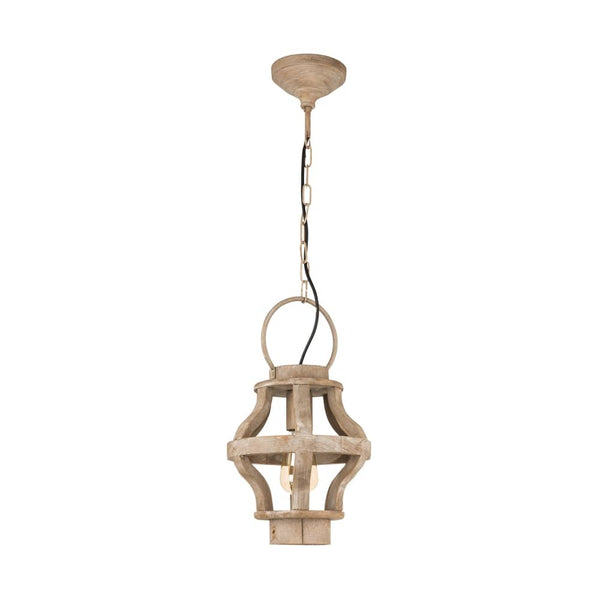 Suspension Kinross marron, bois (49726)