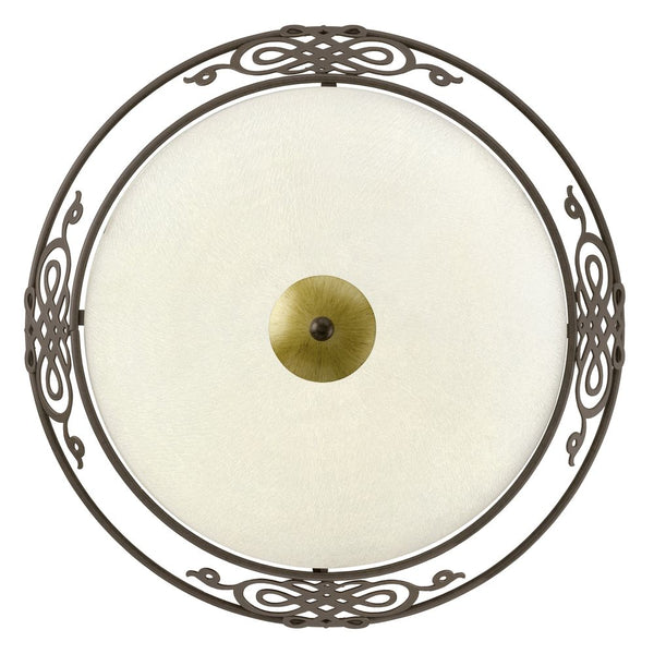 Applique murale Mestre marron et dorée, verre