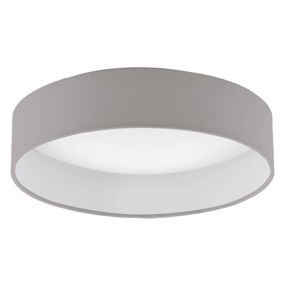 Plafonnier Palomaro blanc et taupe, tissu