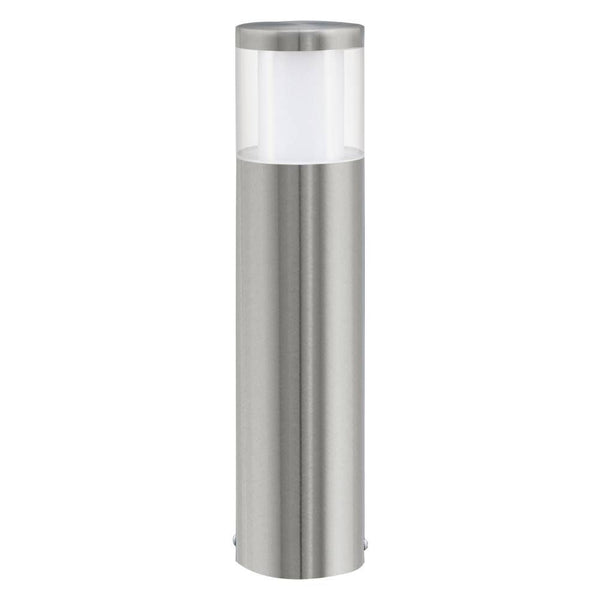 Lampadaire extérieur Basalgo 1 inox et blanc