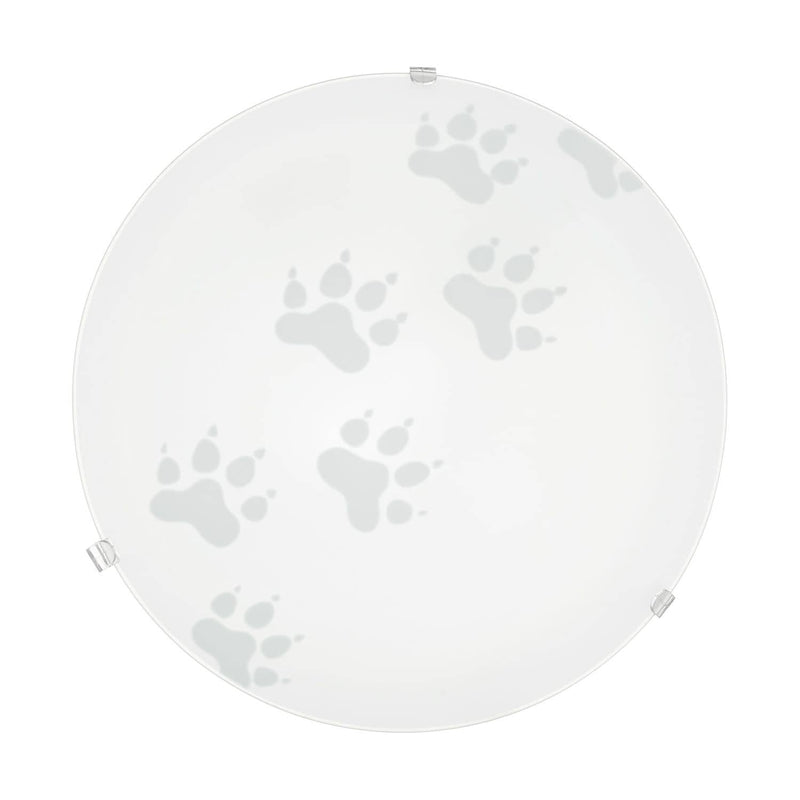 Plafonnier Mars blanc, verre