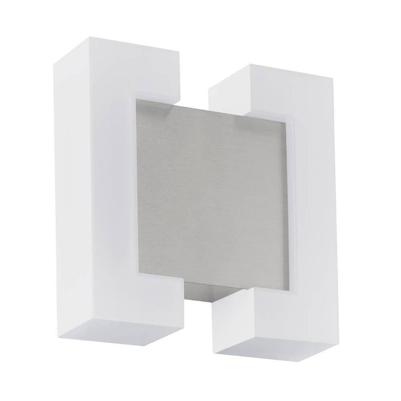 Applique extérieure Sitia nickel et blanche mat