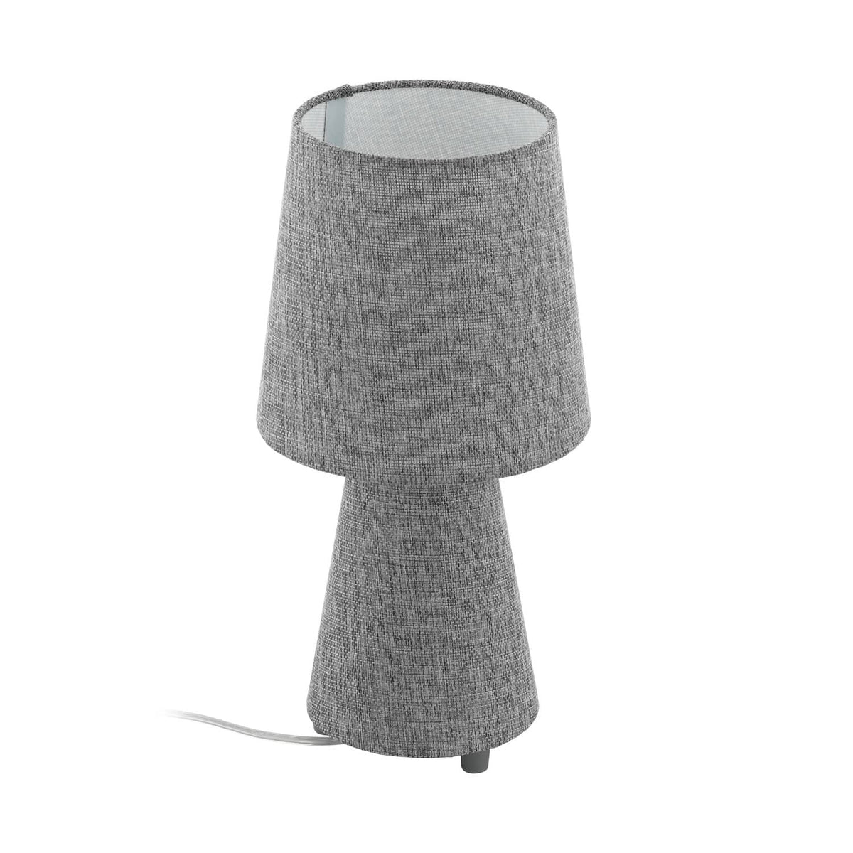 Lampe à poser Carpara 2 lumières grise, H 34 cm
