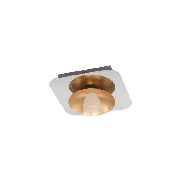 Plafonnier Torano chromé et doré, L 20 cm