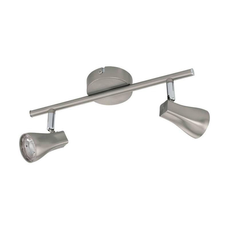 Spot Tiberio 1 nickel satiné, L 30 cm